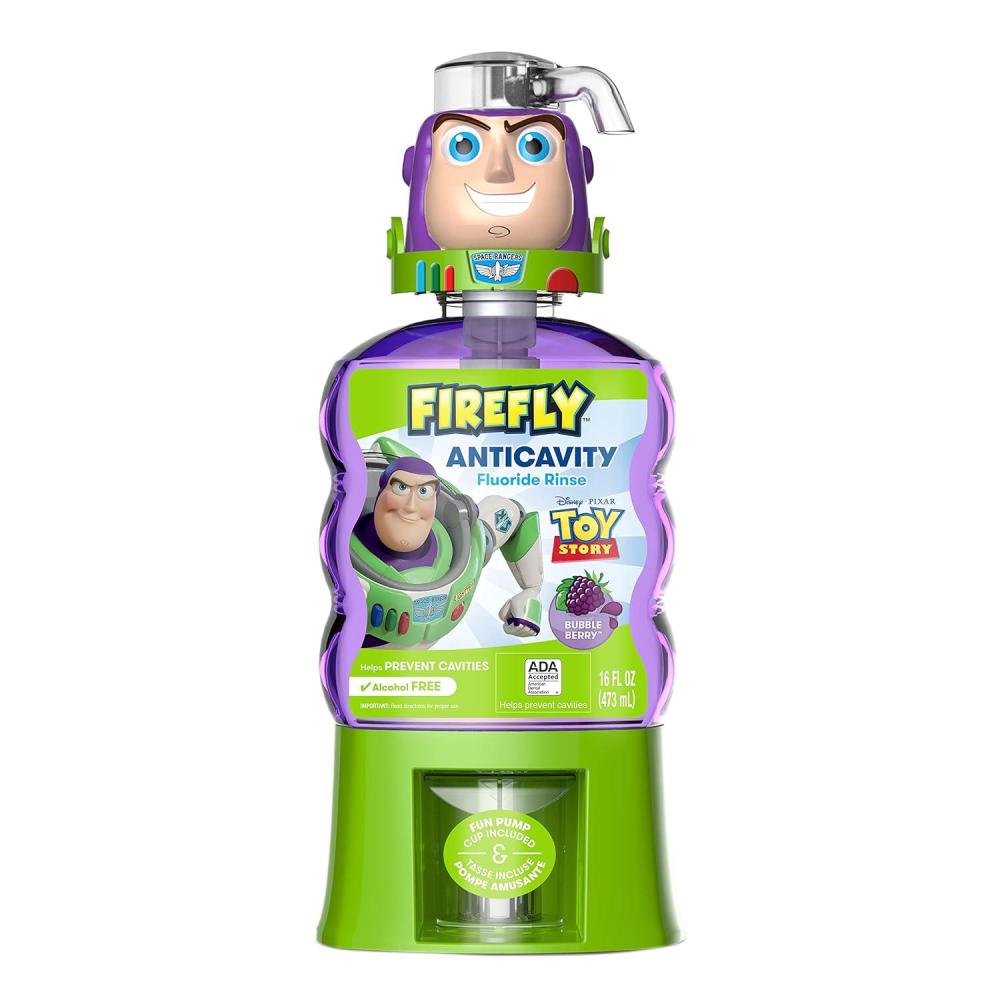 image:imageFirefly Anticavity Fluoride Rinse Toy Story Alcohol Free Formula ADA Accepted Helps Prevent Cavities Bubble Berry Flavor 16 Ounce16 Fl Oz Pack of 1
