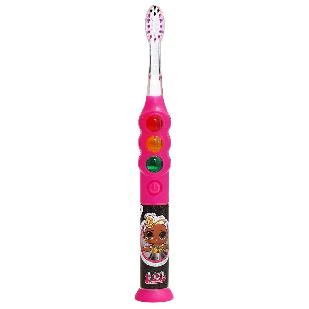 image:imageFirefly Ready Go Light Up Timer Toothbrush LOL Surprise Premium Soft Bristles 1 Minute Timer Less Mess Suction Cup Battery Included Easy Storage Dentist Recommended Ages 3 1 PackLol Surprise