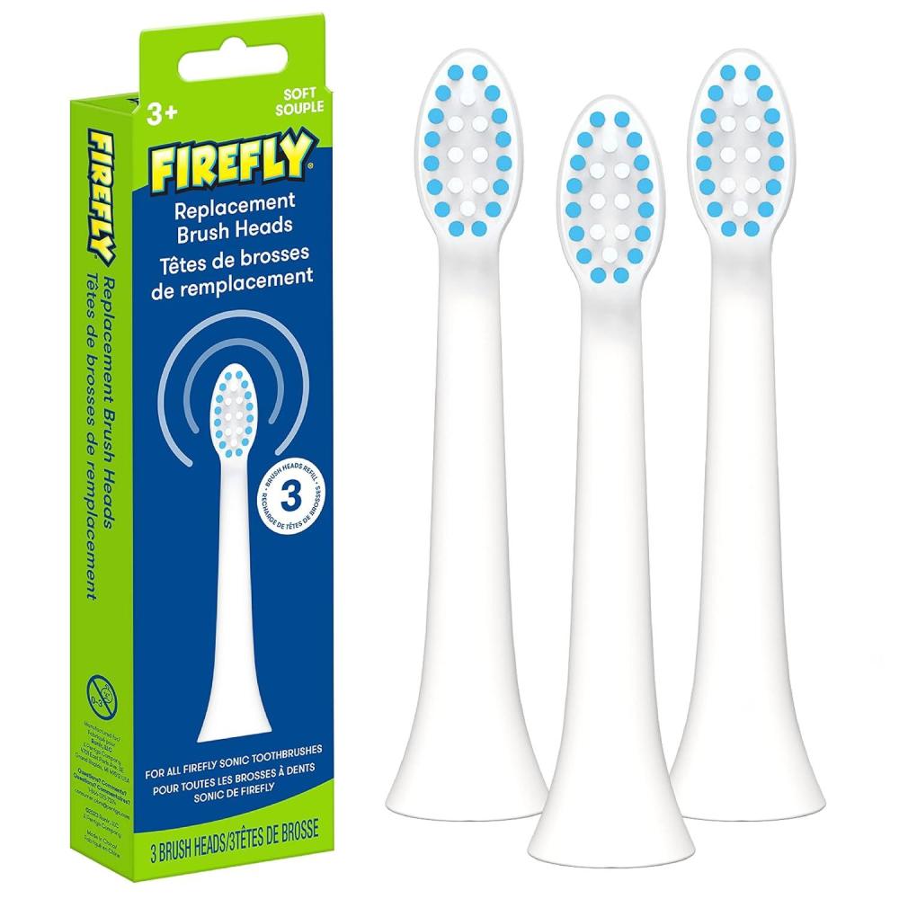 image:imageFirefly Sonic Replacement Brush Heads Compatible with Play Action Sonic and Sonic Toothbrushes for Ages 3 Pack of 3 Small