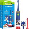 FIREFLY Play Action Sonic The Hedgehog Toothbrush Kit, Interactive Battery Operated Toothbrush with Lights, Music and Games, Batteries Included, Ages 3+(1 Count (Pack of 1))