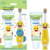 First Firefly Training Kit, Light Up Toothbrush and Natural Strawberry Flavor Training Toothpaste, Baby Shark
