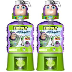 Firefly Anticavity Fluoride Rinse, Toy Story, Alcohol Free Formula, ADA Accepted, Helps Prevent Cavities, Bubble Berry Flavor, 16 Ounce(16 Fl Oz (Pack of 2))