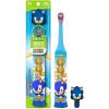 FIREFLY Clean N’ Protect, Sonic The Hedgehog Toothbrush with 3D hygienic Cover, Premium Soft Bristles, Anti-Slip Grip Handle, Battery Included, Ages 3+, 3 Piece Set (Pack of 1)(3 Count (Pack of 1))