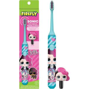 Firefly L.O.L. Surprise! Sonic Toothbrush with 3D Toothbrush Cover, Soft, Ages 3+(3 Piece Set)