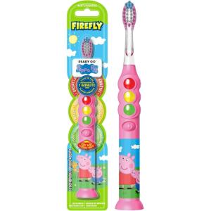 Firefly Ready Go Brush, Peppa Pig, Light Up Timer Toothbrush, Premium Soft Bristles, 1 Minute Timer, Less Mess Suction Cup, Battery Included, Easy Storage, for Ages 3+, 1 Count(1 Count (Pack of 1))